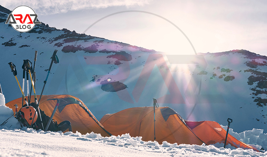 کمپینگ زمستانی در سرمای سوزناک